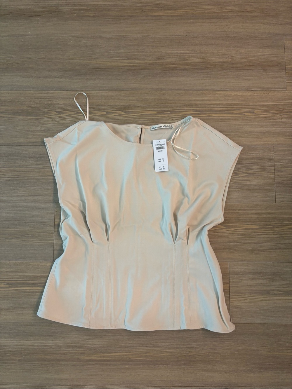 Abercrombie & Fitch Beige Draped Waist Top
